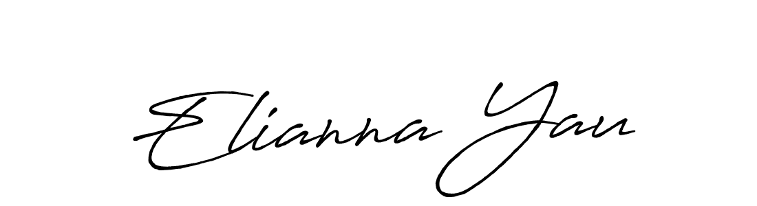 Also we have Elianna Yau name is the best signature style. Create professional handwritten signature collection using Antro_Vectra_Bolder autograph style. Elianna Yau signature style 7 images and pictures png