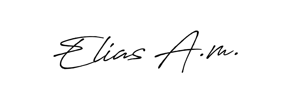 Antro_Vectra_Bolder is a professional signature style that is perfect for those who want to add a touch of class to their signature. It is also a great choice for those who want to make their signature more unique. Get Elias A.m. name to fancy signature for free. Elias A.m. signature style 7 images and pictures png