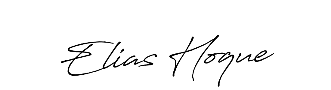 How to make Elias Hoque name signature. Use Antro_Vectra_Bolder style for creating short signs online. This is the latest handwritten sign. Elias Hoque signature style 7 images and pictures png