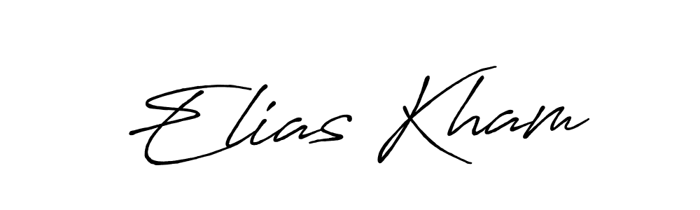Use a signature maker to create a handwritten signature online. With this signature software, you can design (Antro_Vectra_Bolder) your own signature for name Elias Kham. Elias Kham signature style 7 images and pictures png
