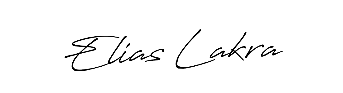 How to make Elias Lakra name signature. Use Antro_Vectra_Bolder style for creating short signs online. This is the latest handwritten sign. Elias Lakra signature style 7 images and pictures png