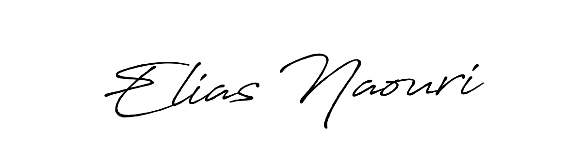 Elias Naouri stylish signature style. Best Handwritten Sign (Antro_Vectra_Bolder) for my name. Handwritten Signature Collection Ideas for my name Elias Naouri. Elias Naouri signature style 7 images and pictures png