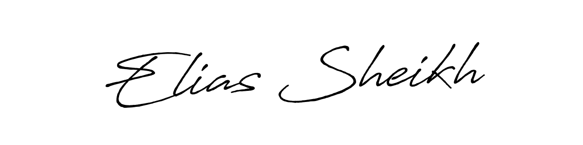 How to make Elias Sheikh name signature. Use Antro_Vectra_Bolder style for creating short signs online. This is the latest handwritten sign. Elias Sheikh signature style 7 images and pictures png