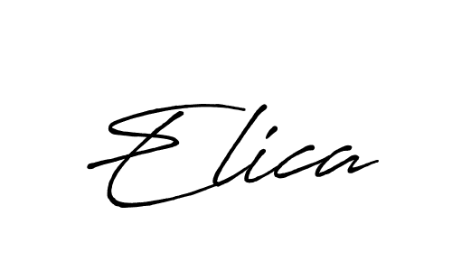 You should practise on your own different ways (Antro_Vectra_Bolder) to write your name (Elica) in signature. don't let someone else do it for you. Elica signature style 7 images and pictures png