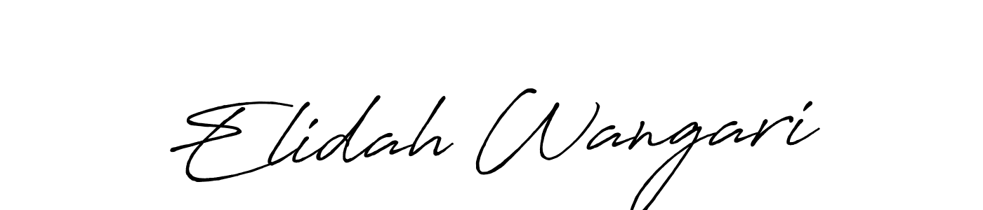 Elidah Wangari stylish signature style. Best Handwritten Sign (Antro_Vectra_Bolder) for my name. Handwritten Signature Collection Ideas for my name Elidah Wangari. Elidah Wangari signature style 7 images and pictures png