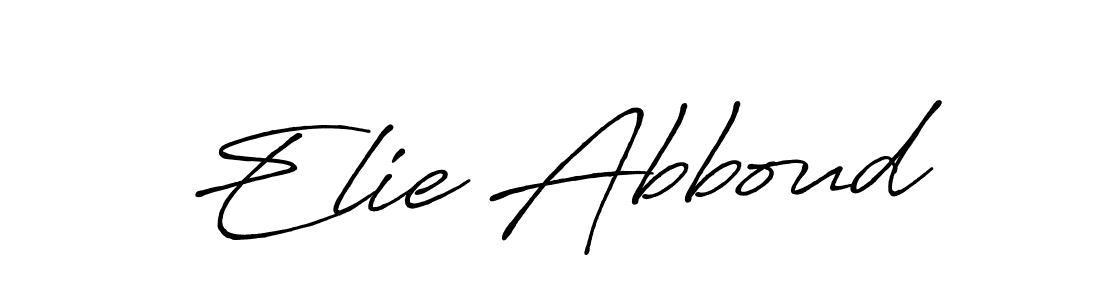 Make a beautiful signature design for name Elie Abboud. With this signature (Antro_Vectra_Bolder) style, you can create a handwritten signature for free. Elie Abboud signature style 7 images and pictures png