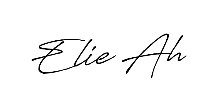 Also You can easily find your signature by using the search form. We will create Elie Ah name handwritten signature images for you free of cost using Antro_Vectra_Bolder sign style. Elie Ah signature style 7 images and pictures png