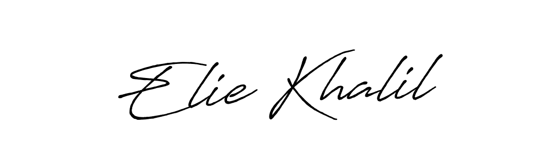 Also we have Elie Khalil name is the best signature style. Create professional handwritten signature collection using Antro_Vectra_Bolder autograph style. Elie Khalil signature style 7 images and pictures png