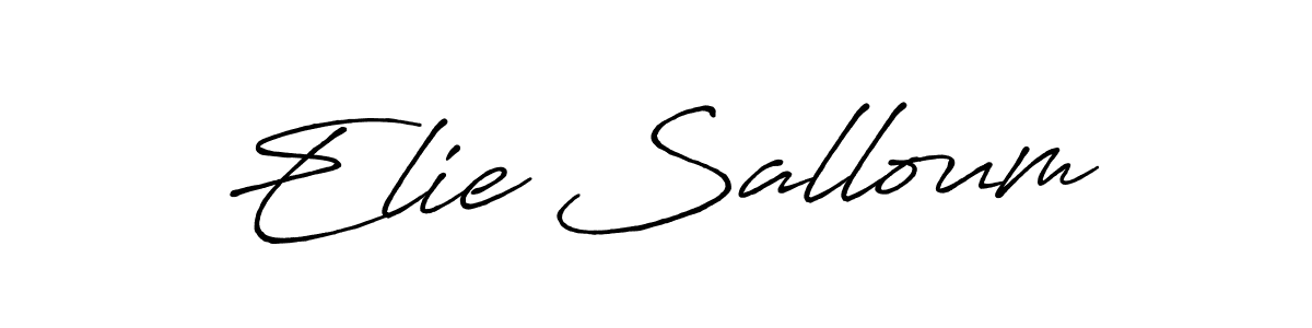 Use a signature maker to create a handwritten signature online. With this signature software, you can design (Antro_Vectra_Bolder) your own signature for name Elie Salloum. Elie Salloum signature style 7 images and pictures png