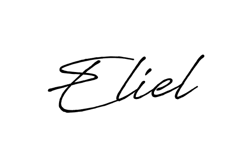 Similarly Antro_Vectra_Bolder is the best handwritten signature design. Signature creator online .You can use it as an online autograph creator for name Eliel. Eliel signature style 7 images and pictures png