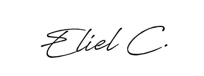 You can use this online signature creator to create a handwritten signature for the name Eliel C.. This is the best online autograph maker. Eliel C. signature style 7 images and pictures png