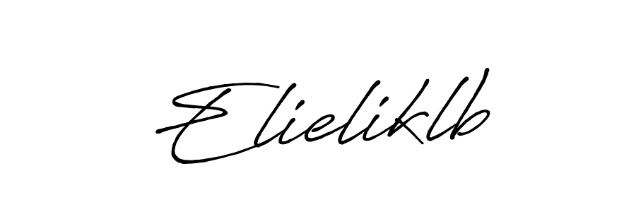 Use a signature maker to create a handwritten signature online. With this signature software, you can design (Antro_Vectra_Bolder) your own signature for name Elieliklb. Elieliklb signature style 7 images and pictures png