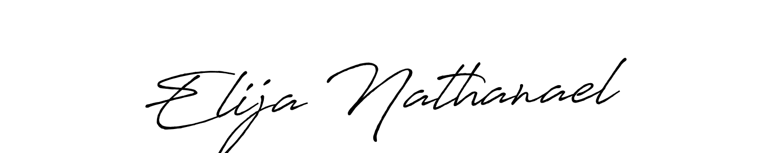 Make a beautiful signature design for name Elija Nathanael. With this signature (Antro_Vectra_Bolder) style, you can create a handwritten signature for free. Elija Nathanael signature style 7 images and pictures png