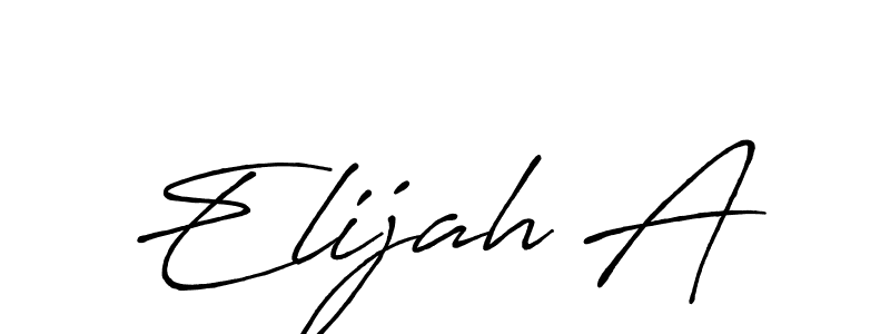 The best way (Antro_Vectra_Bolder) to make a short signature is to pick only two or three words in your name. The name Elijah A include a total of six letters. For converting this name. Elijah A signature style 7 images and pictures png