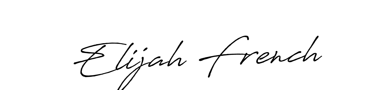 Design your own signature with our free online signature maker. With this signature software, you can create a handwritten (Antro_Vectra_Bolder) signature for name Elijah French. Elijah French signature style 7 images and pictures png