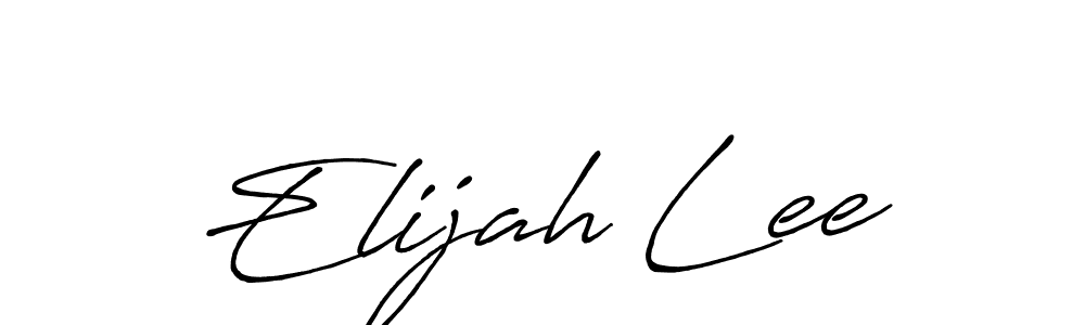 Elijah Lee stylish signature style. Best Handwritten Sign (Antro_Vectra_Bolder) for my name. Handwritten Signature Collection Ideas for my name Elijah Lee. Elijah Lee signature style 7 images and pictures png