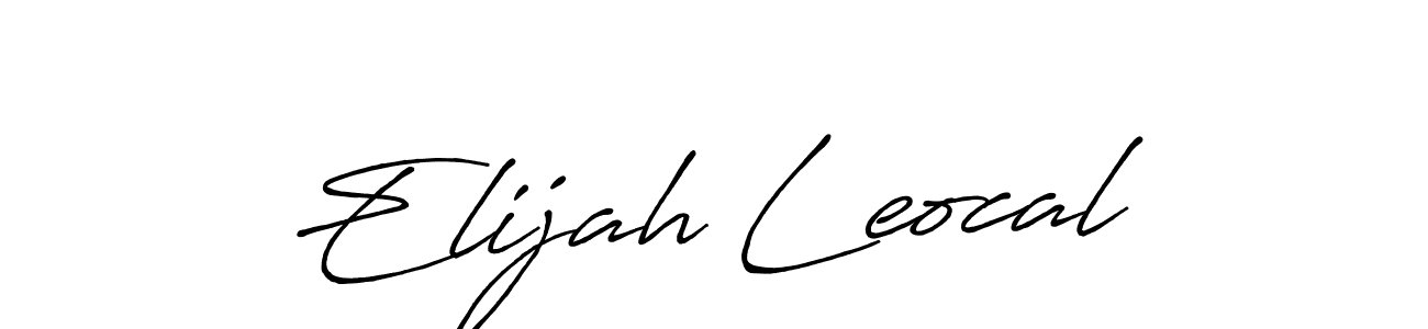 How to Draw Elijah Leocal signature style? Antro_Vectra_Bolder is a latest design signature styles for name Elijah Leocal. Elijah Leocal signature style 7 images and pictures png