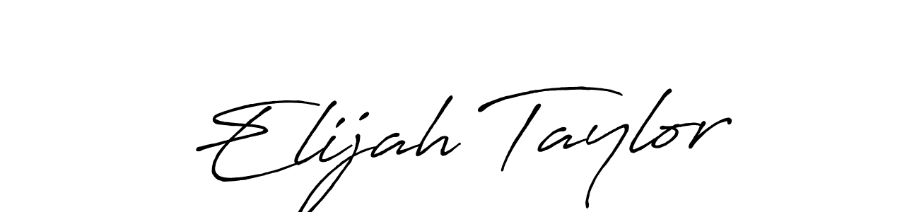 Make a beautiful signature design for name Elijah Taylor. With this signature (Antro_Vectra_Bolder) style, you can create a handwritten signature for free. Elijah Taylor signature style 7 images and pictures png