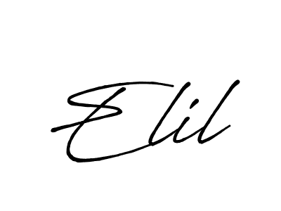 How to make Elil signature? Antro_Vectra_Bolder is a professional autograph style. Create handwritten signature for Elil name. Elil signature style 7 images and pictures png