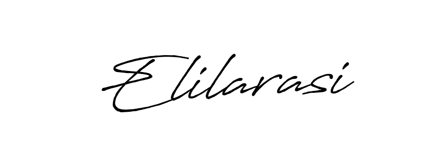 The best way (Antro_Vectra_Bolder) to make a short signature is to pick only two or three words in your name. The name Elilarasi include a total of six letters. For converting this name. Elilarasi signature style 7 images and pictures png
