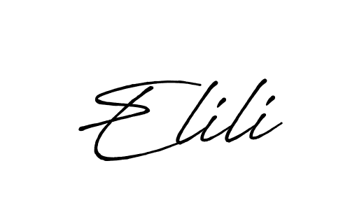 Also You can easily find your signature by using the search form. We will create Elili name handwritten signature images for you free of cost using Antro_Vectra_Bolder sign style. Elili signature style 7 images and pictures png