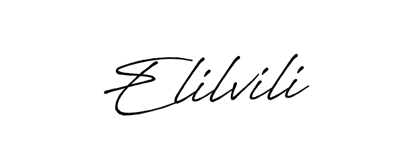 How to make Elilvili name signature. Use Antro_Vectra_Bolder style for creating short signs online. This is the latest handwritten sign. Elilvili signature style 7 images and pictures png