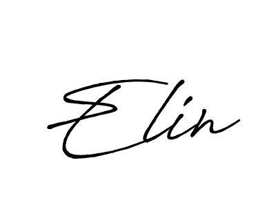 Make a beautiful signature design for name Elin. With this signature (Antro_Vectra_Bolder) style, you can create a handwritten signature for free. Elin signature style 7 images and pictures png