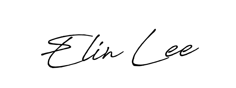 Make a beautiful signature design for name Elin Lee. With this signature (Antro_Vectra_Bolder) style, you can create a handwritten signature for free. Elin Lee signature style 7 images and pictures png