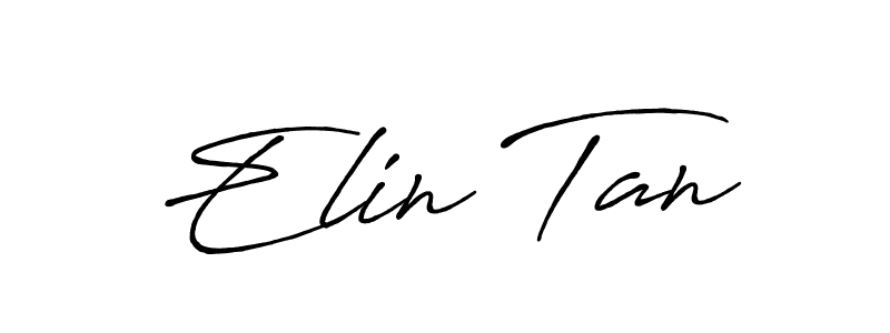 Elin Tan stylish signature style. Best Handwritten Sign (Antro_Vectra_Bolder) for my name. Handwritten Signature Collection Ideas for my name Elin Tan. Elin Tan signature style 7 images and pictures png