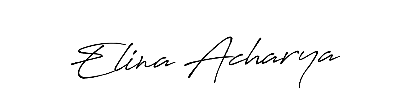 Once you've used our free online signature maker to create your best signature Antro_Vectra_Bolder style, it's time to enjoy all of the benefits that Elina Acharya name signing documents. Elina Acharya signature style 7 images and pictures png