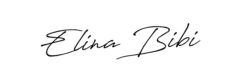 How to make Elina Bibi name signature. Use Antro_Vectra_Bolder style for creating short signs online. This is the latest handwritten sign. Elina Bibi signature style 7 images and pictures png