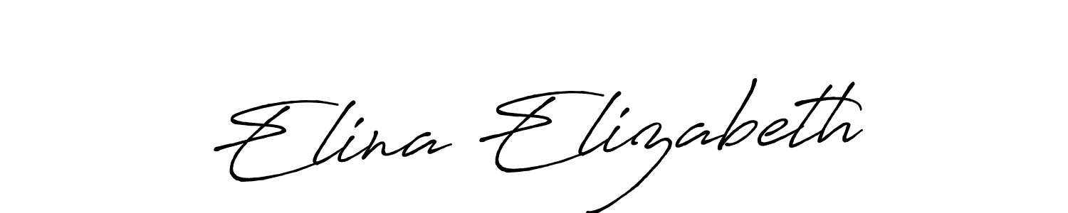 Elina Elizabeth stylish signature style. Best Handwritten Sign (Antro_Vectra_Bolder) for my name. Handwritten Signature Collection Ideas for my name Elina Elizabeth. Elina Elizabeth signature style 7 images and pictures png