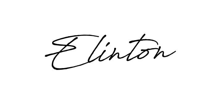 Make a beautiful signature design for name Elinton. With this signature (Antro_Vectra_Bolder) style, you can create a handwritten signature for free. Elinton signature style 7 images and pictures png