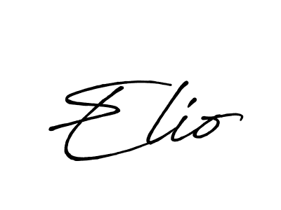 Make a beautiful signature design for name Elio. With this signature (Antro_Vectra_Bolder) style, you can create a handwritten signature for free. Elio signature style 7 images and pictures png