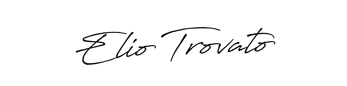 Antro_Vectra_Bolder is a professional signature style that is perfect for those who want to add a touch of class to their signature. It is also a great choice for those who want to make their signature more unique. Get Elio Trovato name to fancy signature for free. Elio Trovato signature style 7 images and pictures png