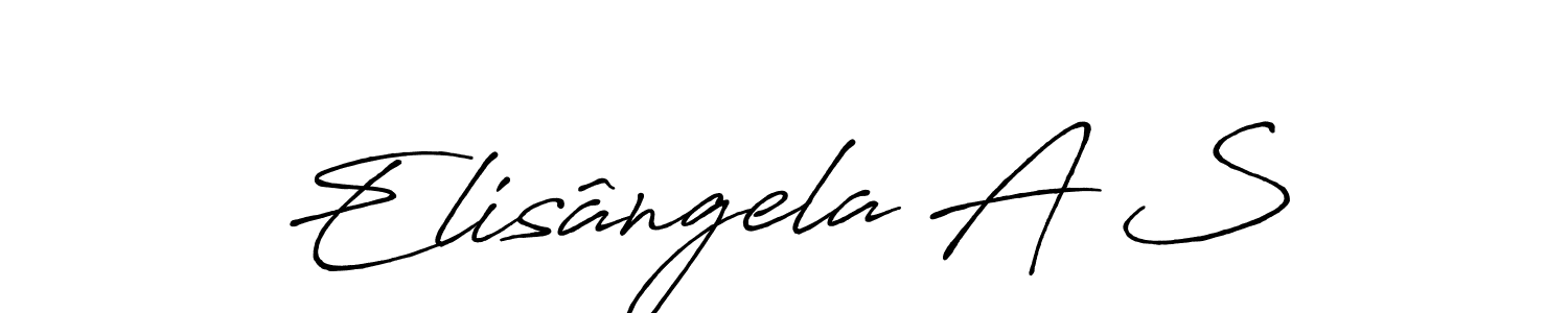 Design your own signature with our free online signature maker. With this signature software, you can create a handwritten (Antro_Vectra_Bolder) signature for name Elisângela A S. Elisângela A S signature style 7 images and pictures png