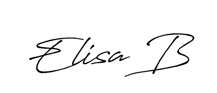 You should practise on your own different ways (Antro_Vectra_Bolder) to write your name (Elisa B) in signature. don't let someone else do it for you. Elisa B signature style 7 images and pictures png
