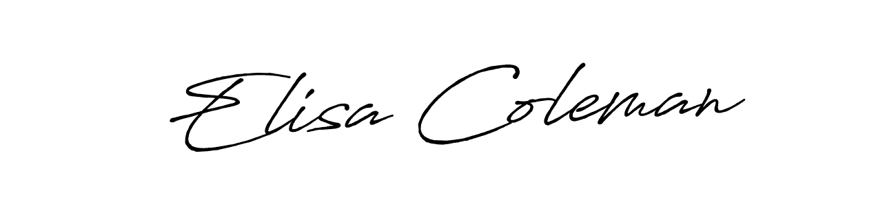 Also we have Elisa Coleman name is the best signature style. Create professional handwritten signature collection using Antro_Vectra_Bolder autograph style. Elisa Coleman signature style 7 images and pictures png