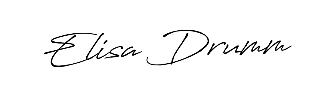 Also You can easily find your signature by using the search form. We will create Elisa Drumm name handwritten signature images for you free of cost using Antro_Vectra_Bolder sign style. Elisa Drumm signature style 7 images and pictures png