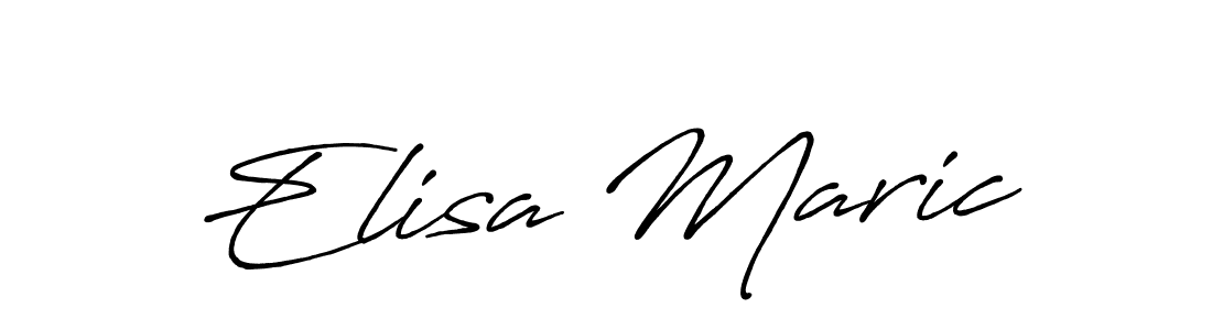 Create a beautiful signature design for name Elisa Maric. With this signature (Antro_Vectra_Bolder) fonts, you can make a handwritten signature for free. Elisa Maric signature style 7 images and pictures png
