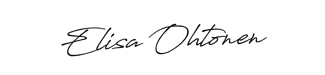 Make a beautiful signature design for name Elisa Ohtonen. With this signature (Antro_Vectra_Bolder) style, you can create a handwritten signature for free. Elisa Ohtonen signature style 7 images and pictures png