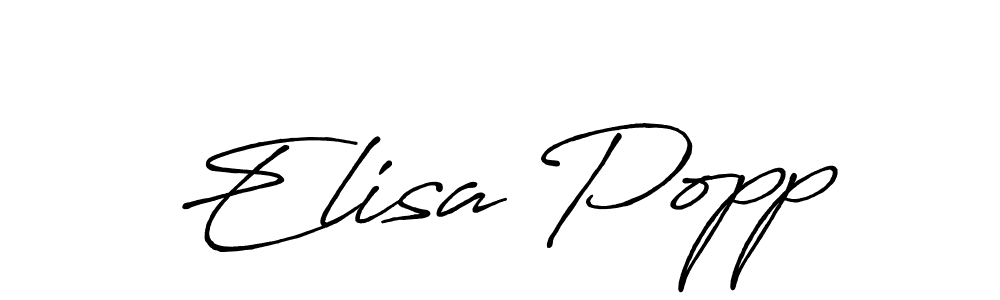 Create a beautiful signature design for name Elisa Popp. With this signature (Antro_Vectra_Bolder) fonts, you can make a handwritten signature for free. Elisa Popp signature style 7 images and pictures png