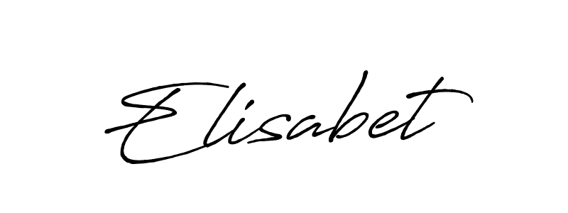 Design your own signature with our free online signature maker. With this signature software, you can create a handwritten (Antro_Vectra_Bolder) signature for name Elisabet. Elisabet signature style 7 images and pictures png