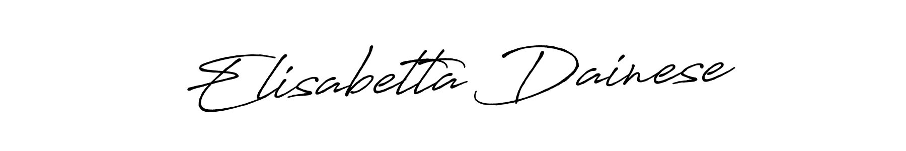 Create a beautiful signature design for name Elisabetta Dainese. With this signature (Antro_Vectra_Bolder) fonts, you can make a handwritten signature for free. Elisabetta Dainese signature style 7 images and pictures png