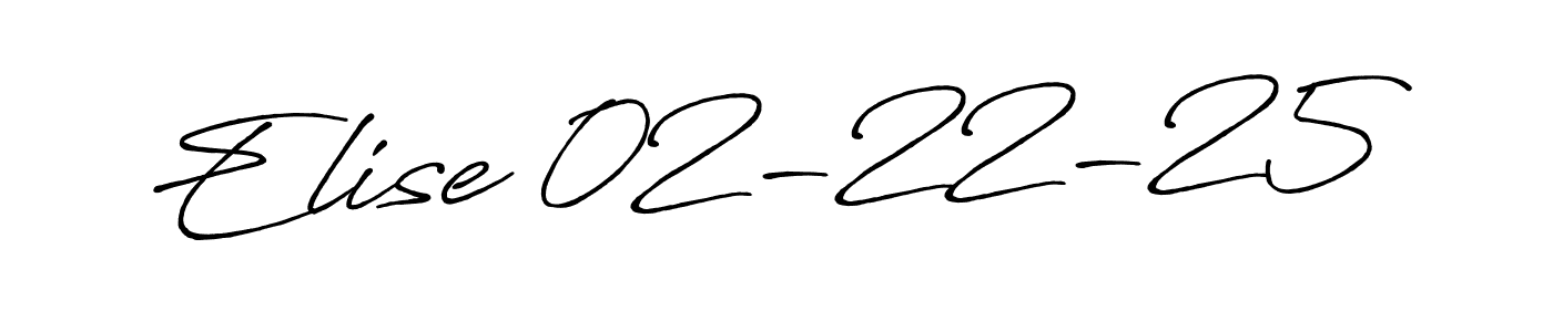 How to make Elise 02-22-25 signature? Antro_Vectra_Bolder is a professional autograph style. Create handwritten signature for Elise 02-22-25 name. Elise 02-22-25 signature style 7 images and pictures png