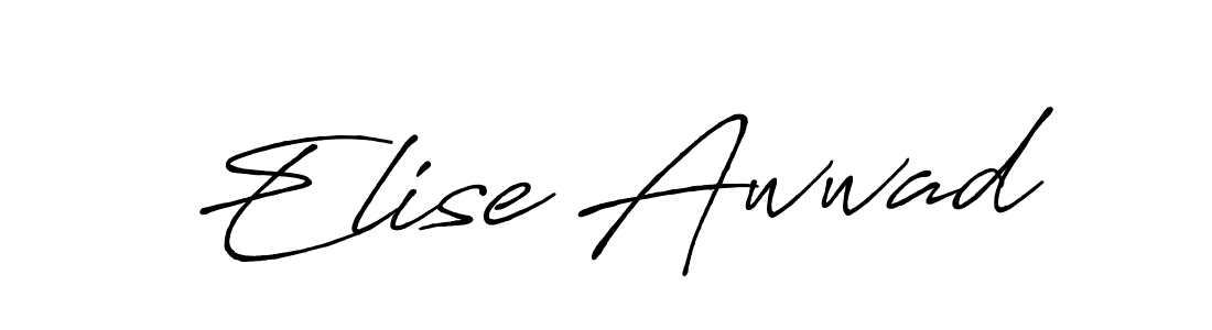 Also You can easily find your signature by using the search form. We will create Elise Awwad name handwritten signature images for you free of cost using Antro_Vectra_Bolder sign style. Elise Awwad signature style 7 images and pictures png