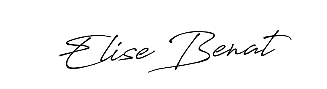 Make a beautiful signature design for name Elise Benat. With this signature (Antro_Vectra_Bolder) style, you can create a handwritten signature for free. Elise Benat signature style 7 images and pictures png