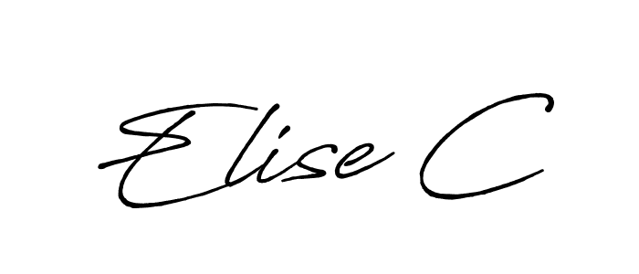 Also You can easily find your signature by using the search form. We will create Elise C name handwritten signature images for you free of cost using Antro_Vectra_Bolder sign style. Elise C signature style 7 images and pictures png