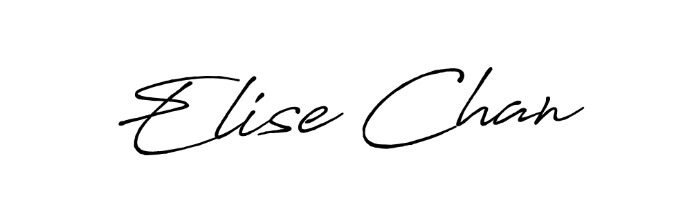 Use a signature maker to create a handwritten signature online. With this signature software, you can design (Antro_Vectra_Bolder) your own signature for name Elise Chan. Elise Chan signature style 7 images and pictures png