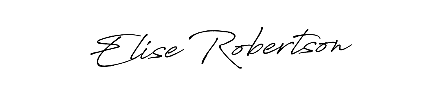 You should practise on your own different ways (Antro_Vectra_Bolder) to write your name (Elise Robertson) in signature. don't let someone else do it for you. Elise Robertson signature style 7 images and pictures png